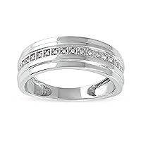 10k Gold 1/20Ct TDW Diamond Men's Wedding Band Jewelry (I-J, I2)