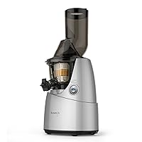Kuvings Whole Slow Juicer B6000S - Higher Nutrients and Vitamins, BPA-Free Components, Easy to Clean, Ultra Efficient 240W, 60RPMs, Includes Blank Strainer-Silver 17.5