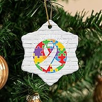 All Unique All Equal Puzzle Housewarming Gift New Home Gift Hanging Keepsake Wreaths for Home Party Commemorative Pendants for Friends 3 Inches Double Sided Print Ceramic Ornament.