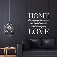 Vinyl Wall Decals Home The Story of Who We are and A Collection of All The Things We Love Stickers for The Wall Funny Quotes Vinyl Wall Decals Sayings Art Lettering Wall Stickers 22 Inch