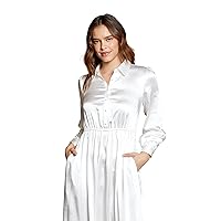 Simple Joy LDS Temple Dress with Pockets, Mormon Temple Dress in White, Plus