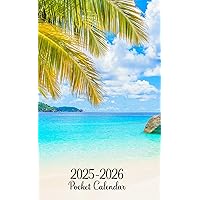 Pocket Calendar 2025-2026: Monthly Planner for purse small size 2 Year Agenda from January 2024 to December 2025 with Inspirational Quotes 6.5x4