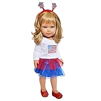 MBD Patriotic Dress with Headband Fits 18 Inch Girl Dolls- 18 Inch Doll Clothes