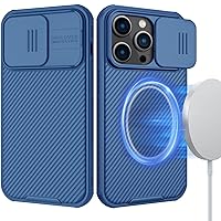 Nillkin Camshield for iPhone 14 Pro Case Magnetic, [Compatible with Magsafe] Slide Camera Cover Case for 14 Pro Hard PC & TPU Anti-Scratch Slim Shockproof Phone Case for iPhone 14 Pro 6.1'' Blue