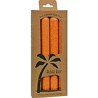 Aloha Bay Palm Tapers, Orange, 4 Count