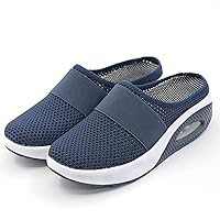 Womens Orthopedic Shoes, Diabetic Shoes for Women, Diabetic Walking Air Cushion Orthopedic Slip-On Shoes, Best Walking Shoes for Women (Blue,7)