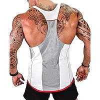 Men's Cotton Gym Tank Tops Bodybuilding Fitness Stringer Workout Vest Tanks