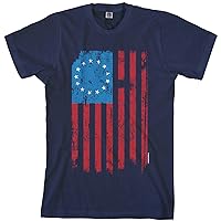 Threadrock Men's 13 Star American Flag T-Shirt