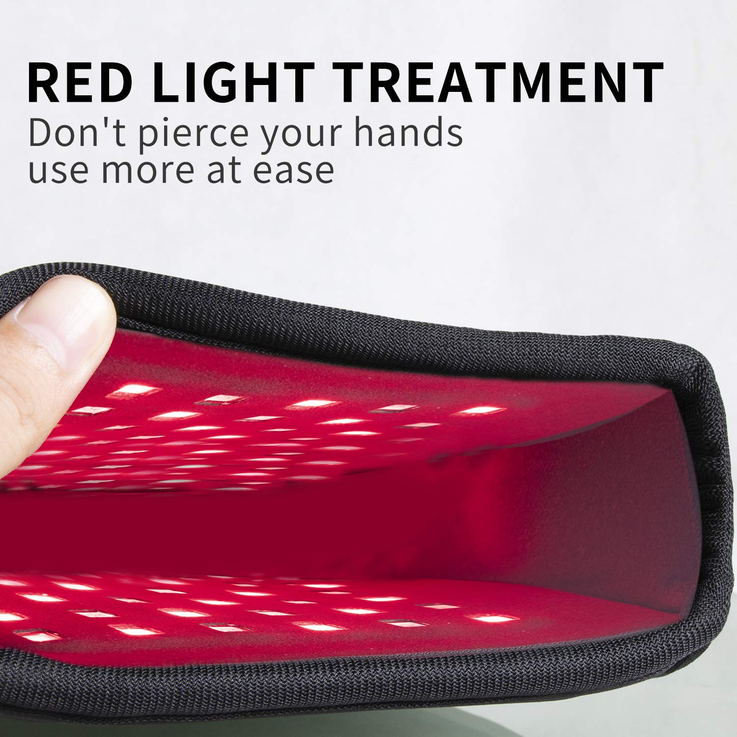 DGXINJUN Red & Infrared Light Therapy Devices Hand Pain Relief LED 880nm Double Side pad for Fingers Wrist Joint Muscle Home Use