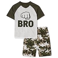The Children's Place Boys' 2 Piece Pajama Set Short Sleeve Top and Pants