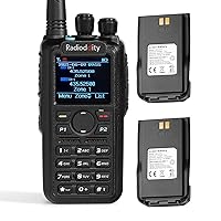 Radioddity GD-AT10G DMR Handheld Ham Radio 10W Digital Analog Long Range (UHF Only) with GPS APRS, with 2 x 3100mAh Rechargeable Battery, Work with Hotspot