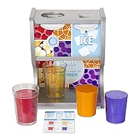 Melissa & Doug Wooden Thirst Quencher Drink Dispenser With Cups, Juice Inserts, Ice Cubes - FSC Certified