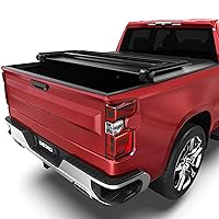 oEdRo Soft Trifold Truck Bed Tonneau Cover Compatible with 2019-2024 Chevy Silverado/GMC Sierra 1500 New Body Style w/o Multi-Flex Tailgate, Fleetside 6.6 Feet Bed