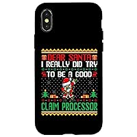iPhone X/XS Santa Try to Be a Good Claim Processor - Funny Christmas Case