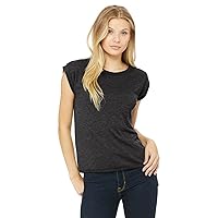 Bella + Canvas Women's Flowy Muscle Tee with Rolled Cuff