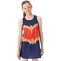 Wonder Woman Dress Cosplay Girls Kids Red OR Blue Dress Up Outfit 13-14 Years