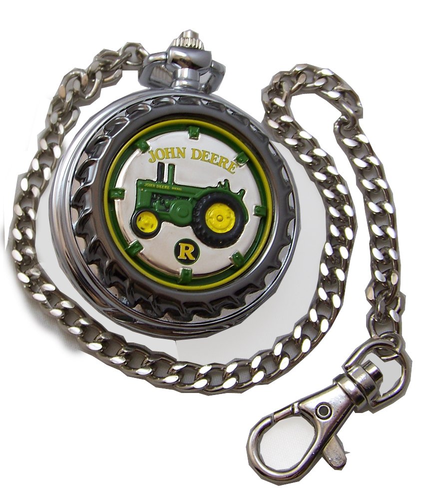 John Deere Franklin Mint Pocket Watch Model R Tractor LE, New