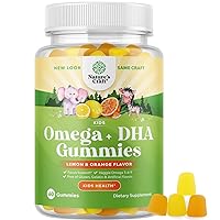 Omega 3 Gummies for Kids, Tasty & Delicious - Perfect DHA Omega 3,6,9 Gummies That Supports Bones, Brain, Heart, Vision & Overall Immunity of Kids - Halal, Plant-Based, Gelatin & Gluten-Free, Non-GMO