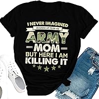 DuminApparel Killing It Funny Army Mom Shirt - Army Mom Shirts - Shirts for Army Moms - Gift Ideas for Army Mom - Gifts for Army Moms - Army Mom T-Shirts