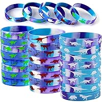 Dinosaurs Silicone Wristbands Rubber Bracelets Dinosaur World Party Supplies For Dino Theme Party Birthday