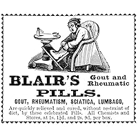 Patent Medicine 1898 Nenglish Newspaper Advertisement For BlairS Pills For Treating Gout And Rheumatism 1898 Poster Print by (18 x 24)