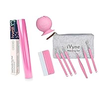 The iVyne Pink Crafting Essentials Set is a Dream for Every Craft Enthusiast who Loves a pop of Pink. This Comprehensive Bundle Includes an 8-Piece Premium Vinyl Weeding Tool Kit, Featuring Soft Grip