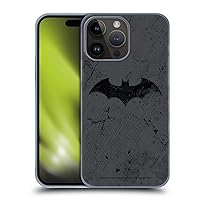 Head Case Designs Officially Licensed Batman DC Comics Logo Distressed Hush Hard Back Case Compatible with Apple iPhone 15 Pro Max