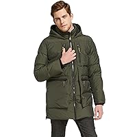 Orolay Men's Thickened Down Jacket Hooded Winter Puffer Jacket with 6 Pockets