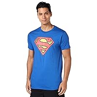 Superman S Super Logo Men's Blue T-Shirt Tee Shirt