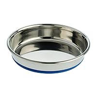 Our Pets DuraPet Stainless Steel Non-Slip (Cat Food Bowl or Water Bowl) (Holds up to 1 Cup of Dry Food or Wet Food) Easy to Clean