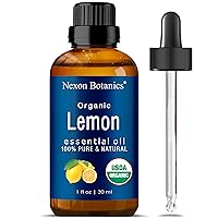 Organic Lemon Essential Oil 30 ml - Natural, Pure Organic Lemon Oil Essential Oil for Diffuser, Aromatherapy, Skin, Hair Care - Aceite de Limon - Citrus Essential Oils - Nexon Botanics