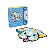 PLUS PLUS - Puzzle by Number - 500 Piece Puppy - Construction Building Stem/Steam Toy, Interlocking Mini Puzzle Blocks for Kids
