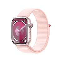 Apple Watch Series 9 [GPS + Cellular 41mm] Smartwatch with Pink Aluminum Case with Pink Sport Loop. Fitness Tracker, Blood Oxygen & ECG Apps, Always-On Retina Display, Carbon Neutral