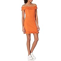 KENDALL + KYLIE Women's Off The Shoulder Ruffle Dress