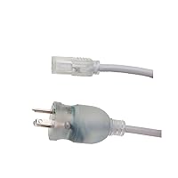 6 feet Hospital Grade Green Dot Power Cord, Nema 5-15 Male to C13 Female Clear Plug, 18 AWG, SJT, 10 Amp/125 Volt, 10 Amp Power Cable, Grey, CableWholesale