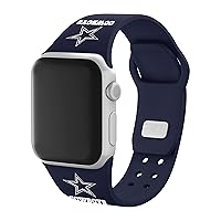 Game Time Dallas Cowboys Silicone Sport Watch Band 2 Pack Compatible with Apple Watch (42/44/45mm)