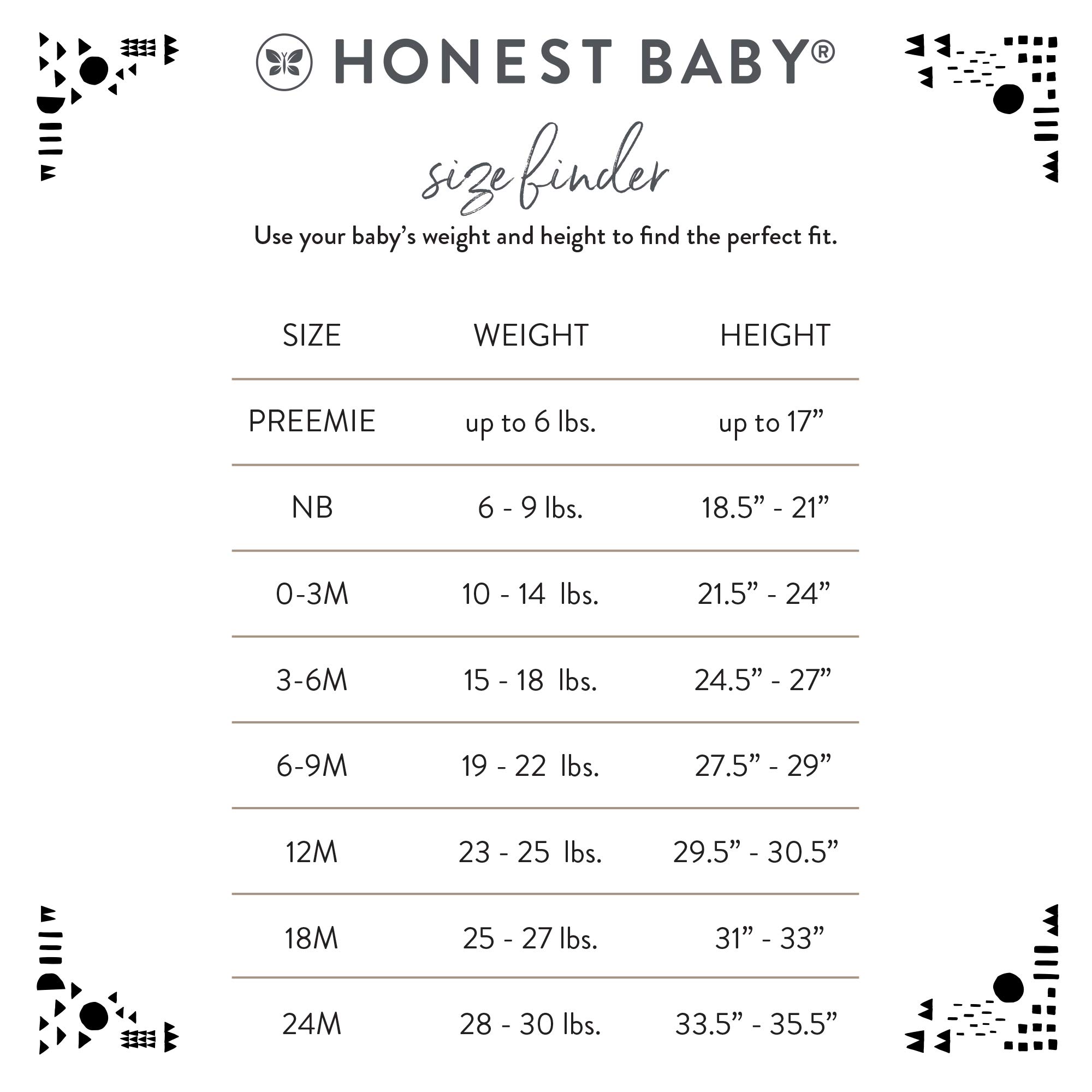 HonestBaby Baby 3-Pack Organic Cotton Long Sleeve Side-snap Kimono Bodysuits