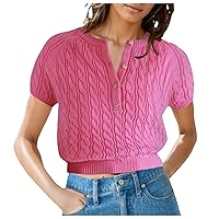 Women Tshirts Soft with Pockets Workout Tops Cute Solid Short Clothes Trendy Women's T-Shirts