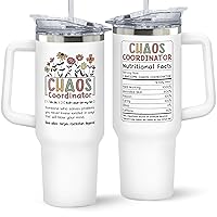 Thank You Gifts for Women, Boss, Manager, Nurse, Mom, Teacher - Chaos Coordinator Gifts - Administrative Professional Day Gifts, Coworker Birthday Boss Day Gifts - Boss Lady Gifts - 40 Oz Tumbler