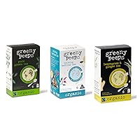 Greenypeeps Organic Green Tea & Lemon Grass with Ginger Tea - 20 Count Each with Calming Tea 15 Count Premium Bundle of Delicious & Refreshing Herbal Teas, Individually Wrapped - USDA Organic Teas