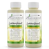 Head Hunters Naturals Lemon Heads Lice Removal - Daily Lice Shampoo and Conditioner for Kids and Adults - Natural and Safe Lice Prevention - 12 Ounce
