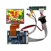 VSDISPLAY 3.5 Inch 640x480 IPS LCD Screen VS035T-001AT 400 Nits Display Panel with VGA AV Video Input LCD Controller Board