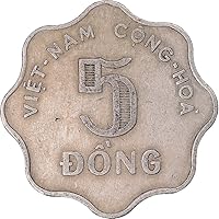 1966 Royal Mint 5 Dong South Vietnamese Coin. Vietnam War Era Artifact. 5 Dong Graded By Seller Circulated Condition