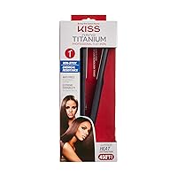 KISS Nano Titanium Professional Flat Iron Hair Straightener & Styling Tool, 1