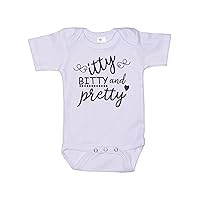 Funny Baby Onesie/Itty Bitty And Pretty/Trendy Newborn Outfit/Cute Baby Bodysuit