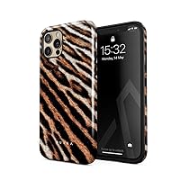 Phone Case Compatible with iPhone 12 PRO MAX - Hybrid 2-Layer Hard Shell + Silicone Protective Case -Golden Wildcat Savage Wild Tiger Pattern Leopard Cheetha - Scratch-Resistant Shockproof Cover