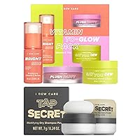 I DEW CARE Tap Secret | Mattifying Dry Shampoo Powder + Skincare Set - Vitamin To Glow Pack Bundle