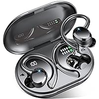 Wireless Earbuds Bluetooth Headphone Sport, 2024 Bluetooth 5.3 Earbud 14.2mm Driver Stereo Over Ear Buds, 48Hrs Earphone with Earhook, Noise Cancelling Mic, IP7 Waterproof Headset for Workout/Running