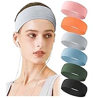 Jesries Workout Headbands for Women Non Slip SweatBands Running Yoga Sports Headband Elastic Moisture Wicking Athletic Hair Accessory with Super Absorbsion