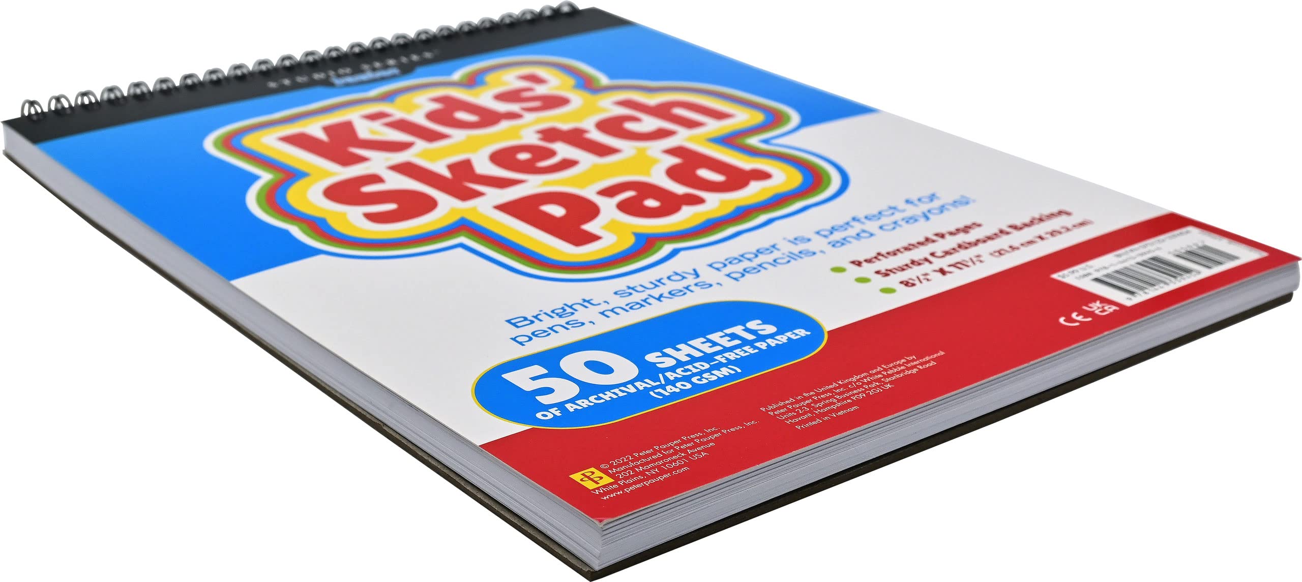Kids' Sketch Pad (50 perforated sheets of high quality paper. Acid-free)